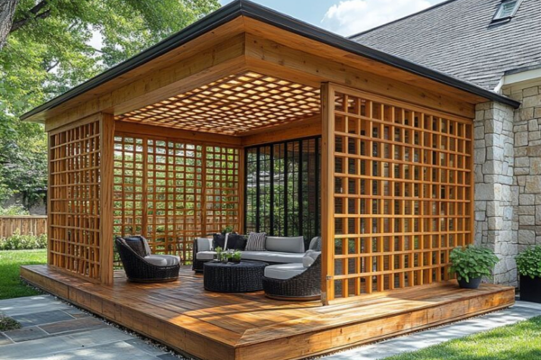 Outdoor Arched Pergola for Villa